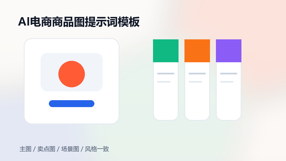 AI电商商品图提示词模板:主图、卖点图、场景图一致性