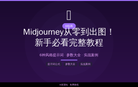Midjourney从零到出图！新手必看的AI绘画完整教程（附提示词模板）
