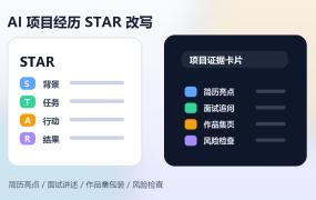 AI项目经历STAR改写模板:简历亮点、面试讲述、作品集包装