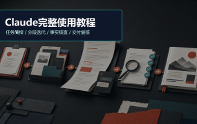 Claude完整使用教程：把复杂任务做成可核查的工作流